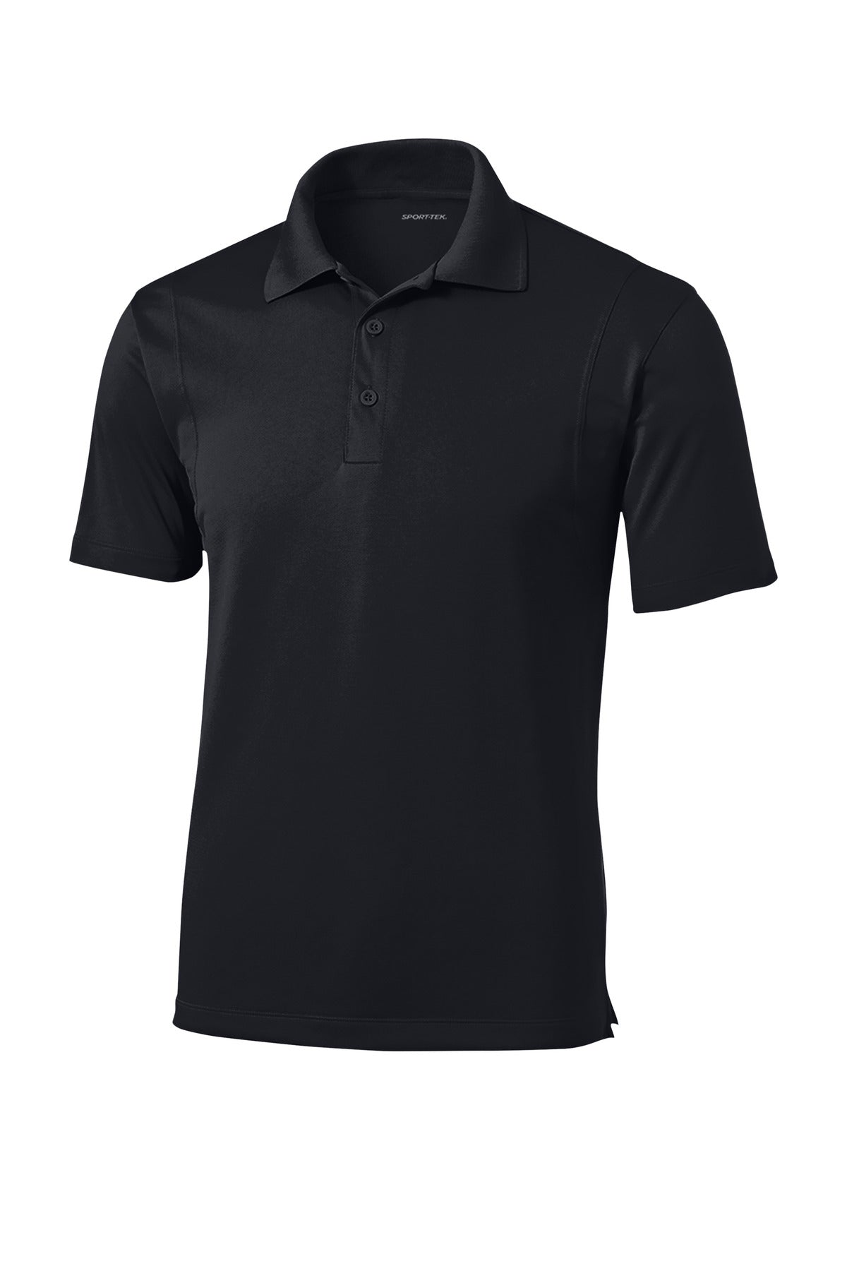 Sport-Tek Micropique Sport-Wick Polo – Black – flat front