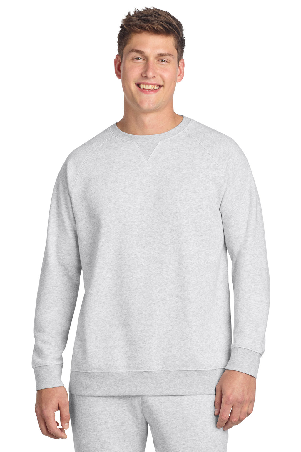 Sport-Tek Drive Fleece Crewneck – Athletic Heather – front