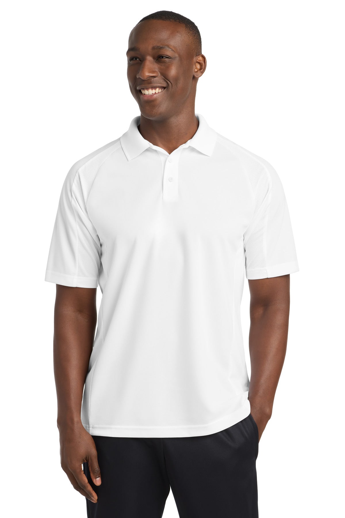 Sport-Tek Dri-Mesh Pro Polo – White