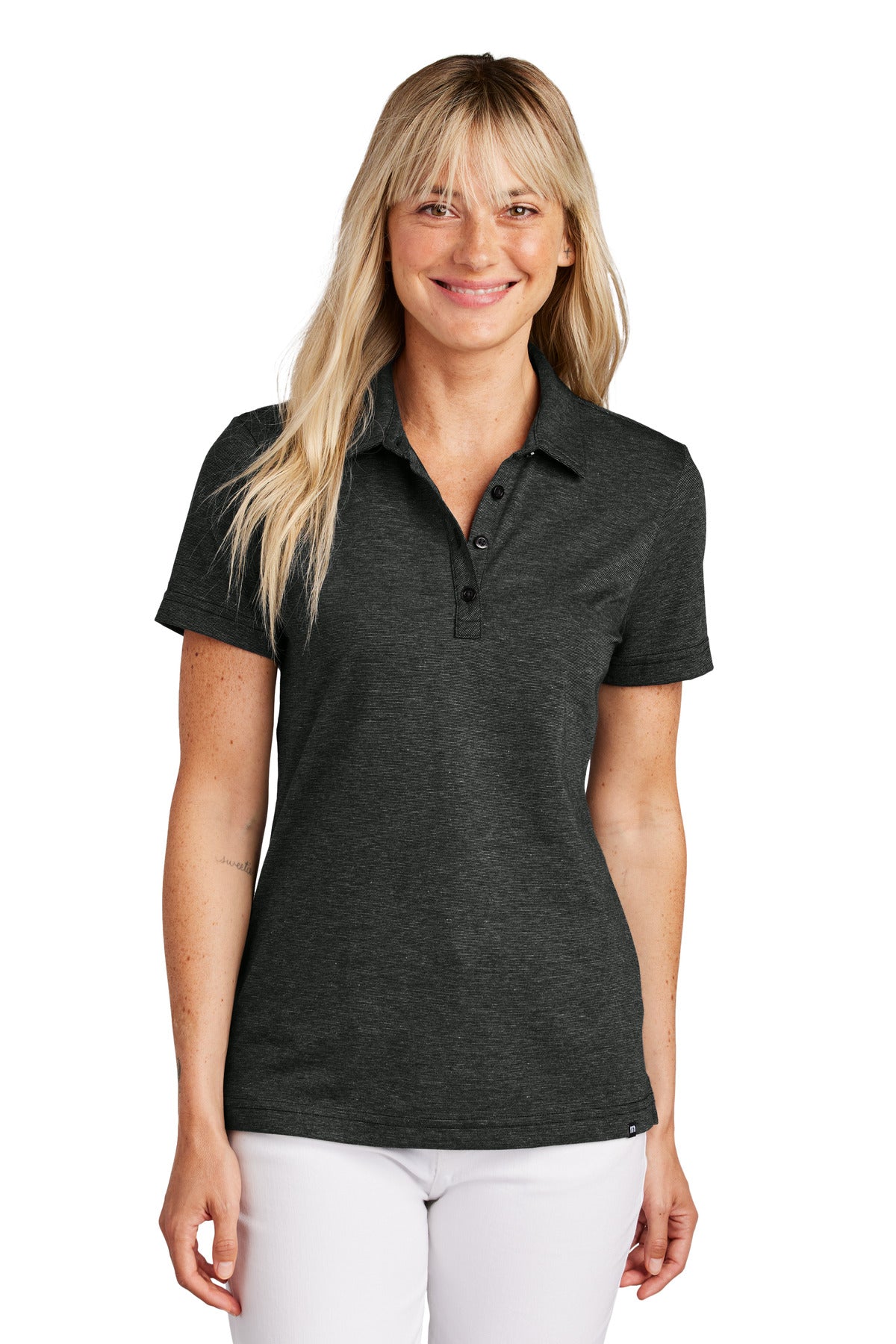 TravisMathew Women's Sunnyvale Polo – Black Heather