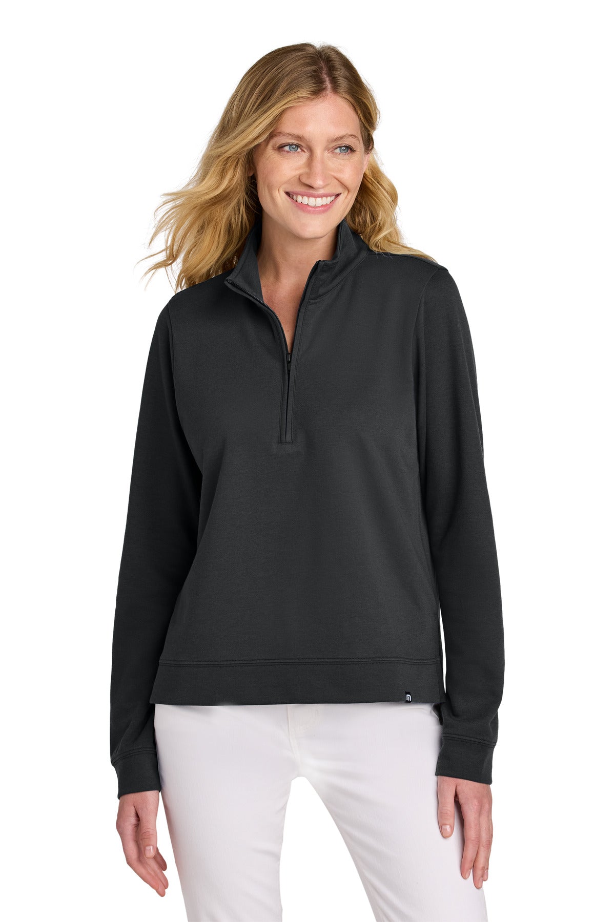 TravisMathew Women's Coveside 1/2-Zip – Black