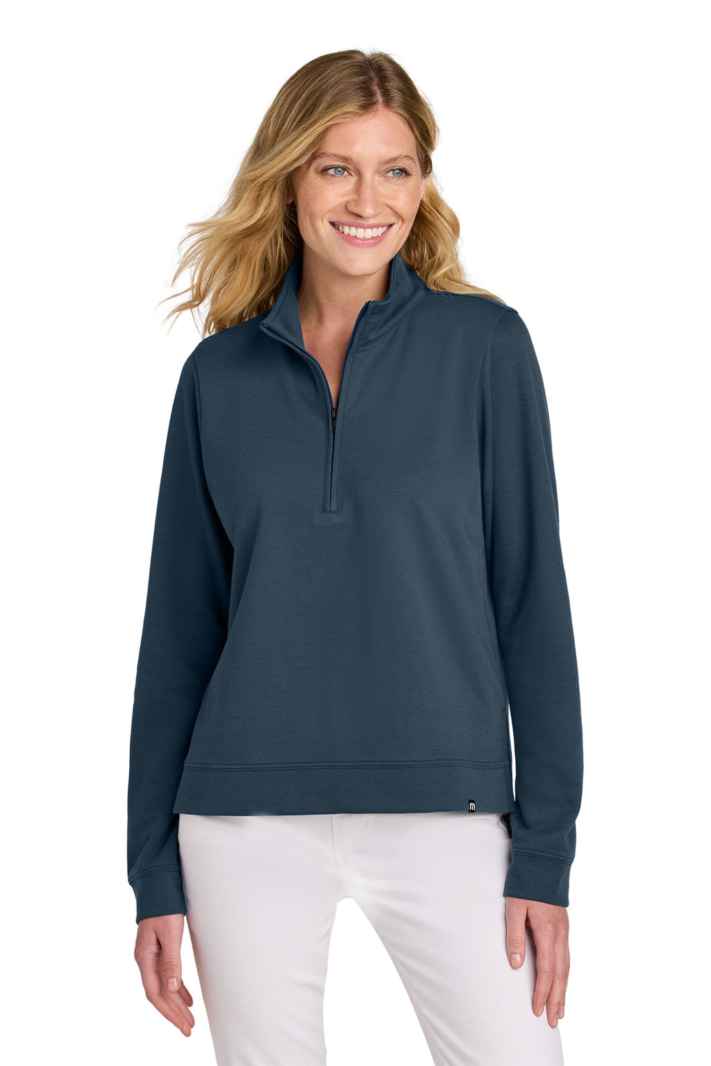 TravisMathew Women's Coveside 1/2-Zip – Blue Nights