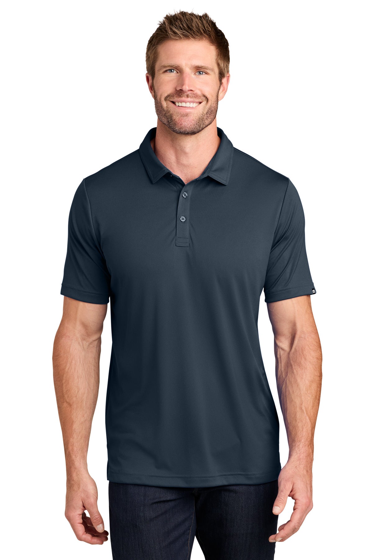 TravisMathew Coto Performance Polo – Blue Nights – front
