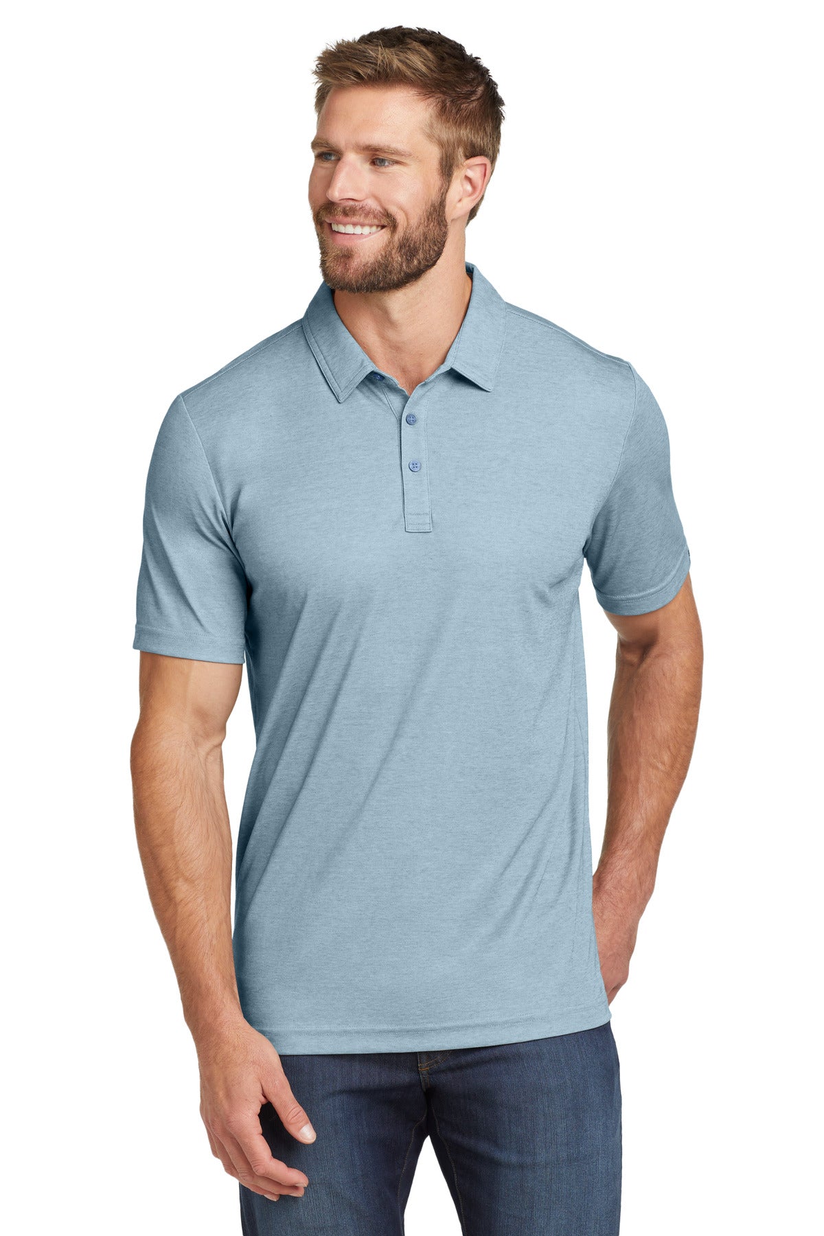 TravisMathew Oceanside Heather Polo – Allure Heather