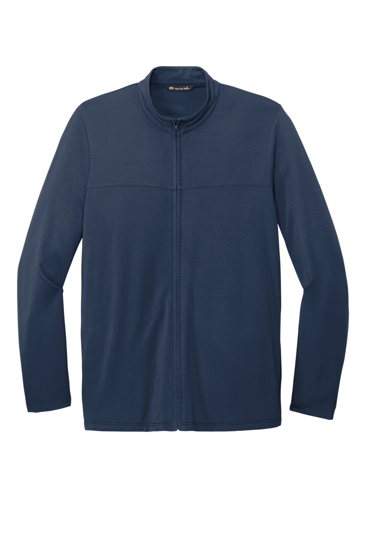 TravisMathew Newport Full-Zip Fleece – Blue Nights – flat front