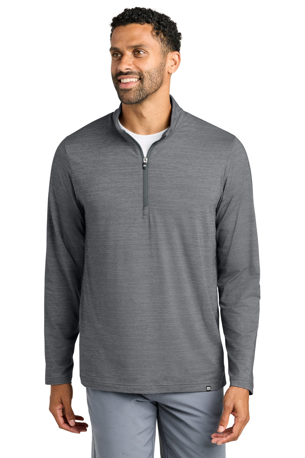 TravisMathew Crestview 1/4-Zip – Grey Heather