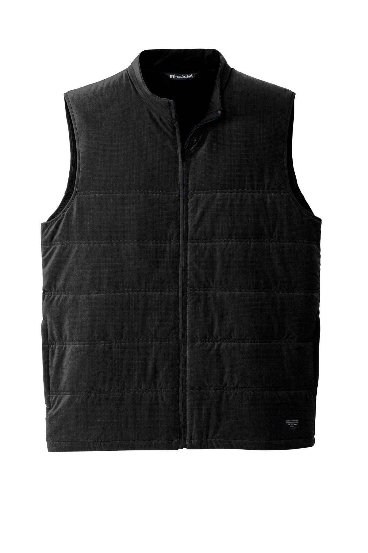 TravisMathew Cold Bay Vest – Black – flat front