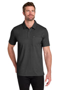 TravisMathew Oceanside Heather Pocket Polo – Black Heather – front