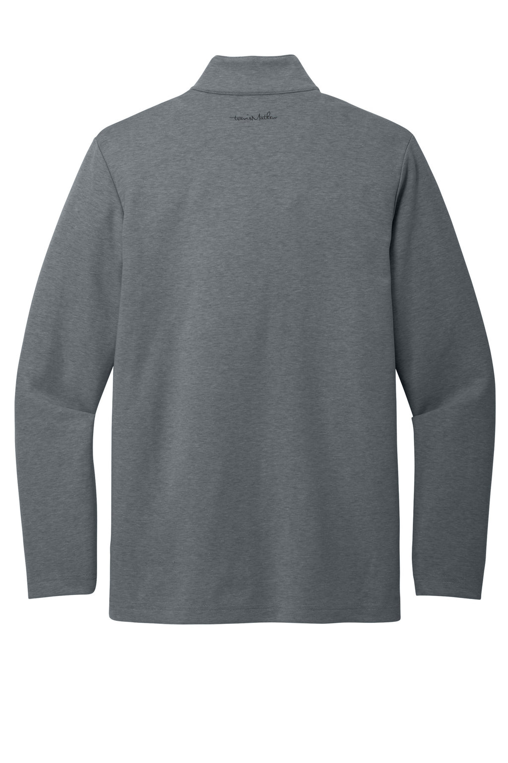 TravisMathew Coveside 1/4-Zip – Dark Grey Heather – flat back