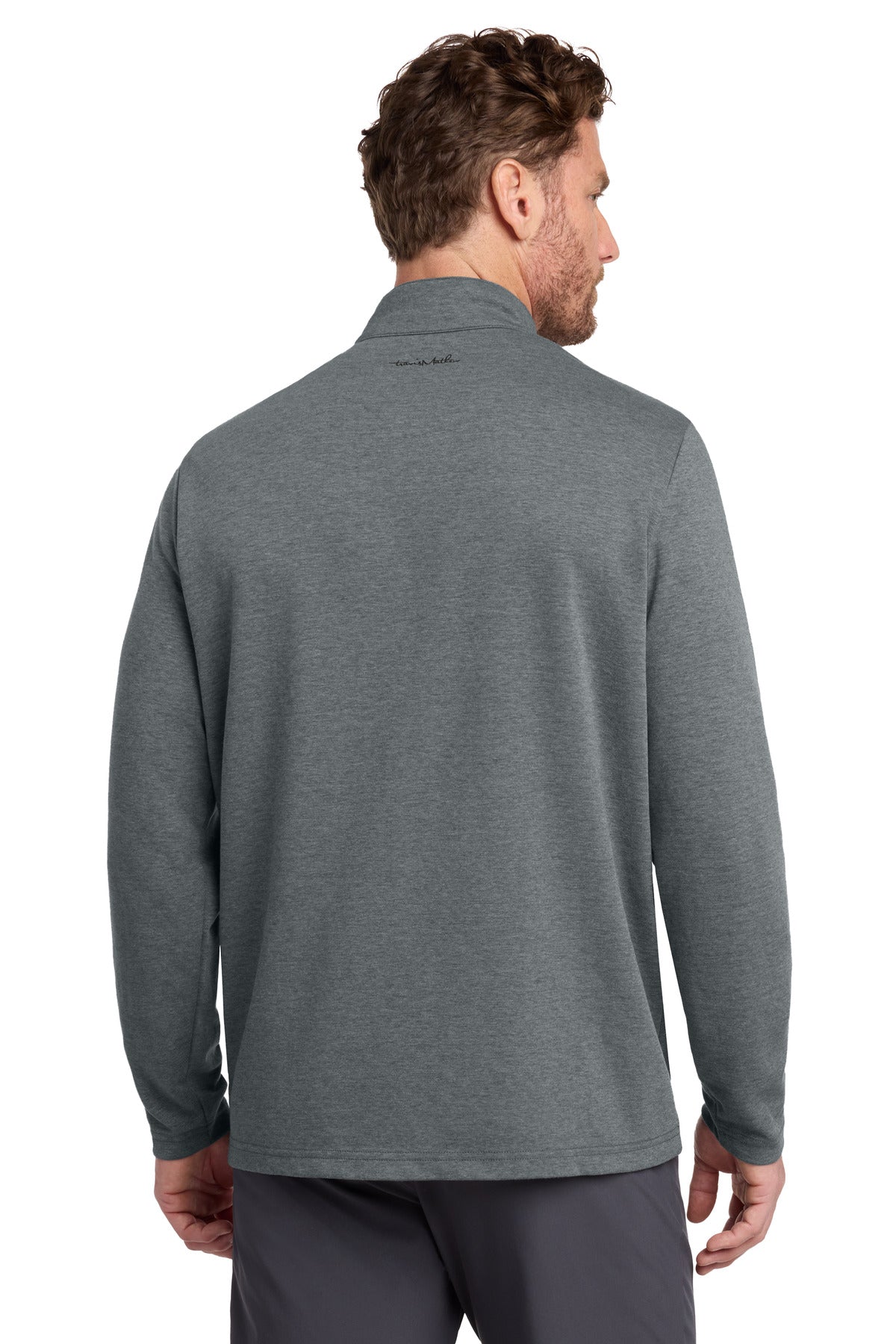 TravisMathew Coveside 1/4-Zip – Dark Grey Heather – back