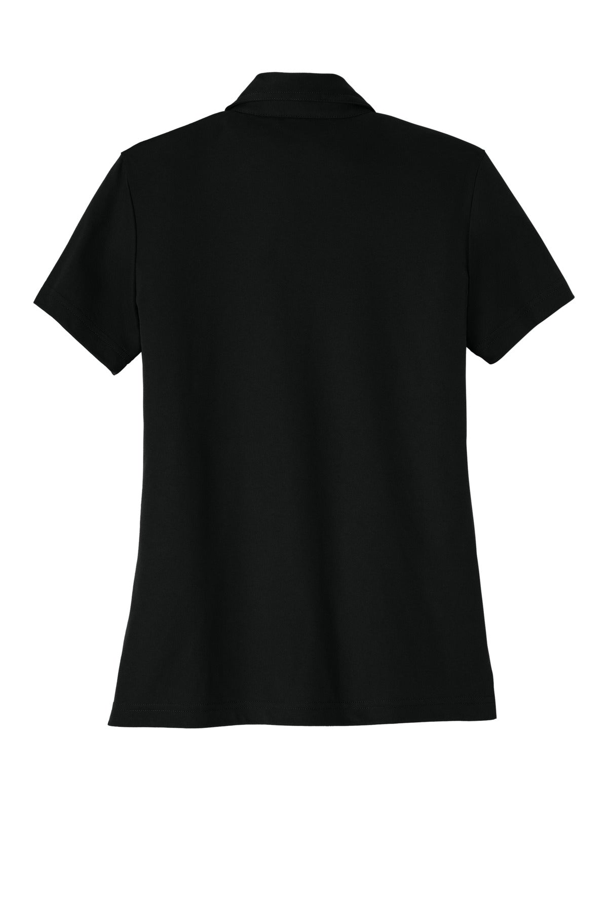 TravisMathew Women's Oceanside Solid Polo – Black – flat back