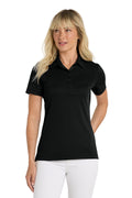 TravisMathew Women's Oceanside Solid Polo – Black – front