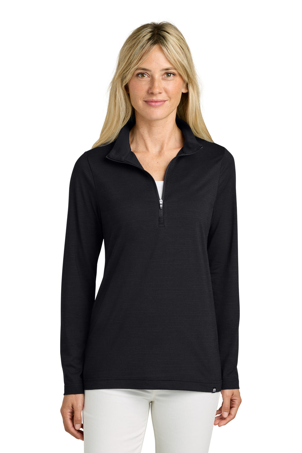 TravisMathew Women's Crestview 1/4-Zip – Black – front