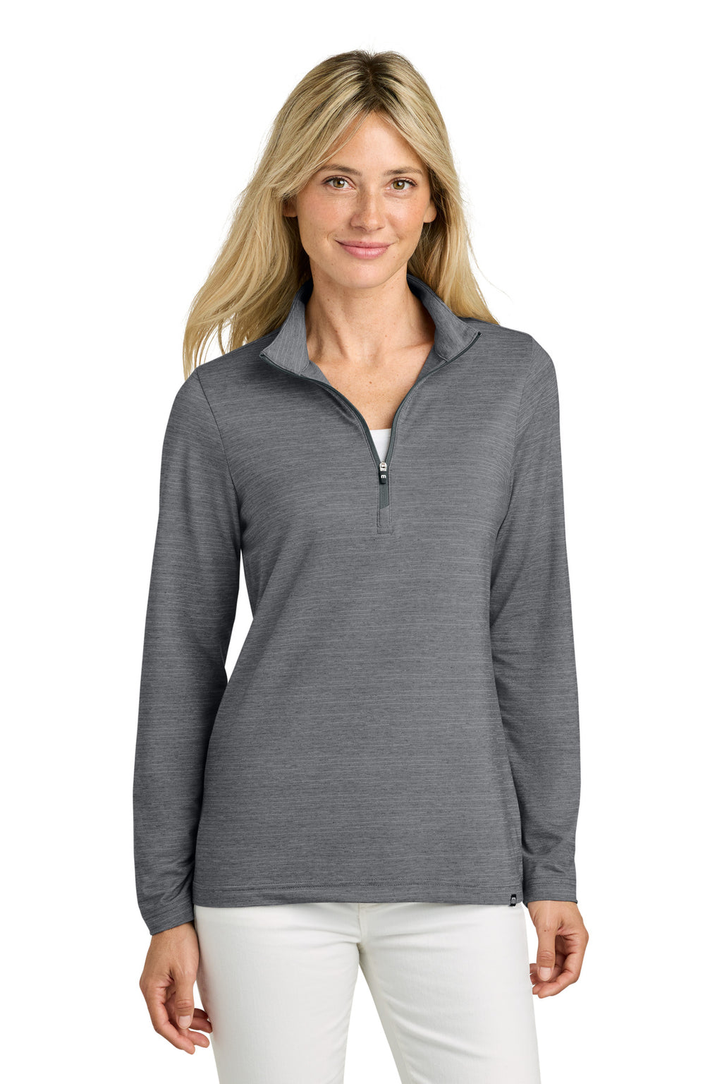TravisMathew Women's Crestview 1/4-Zip – Grey Heather