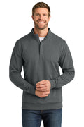 TravisMathew Ocean Villa 1/4-Zip – Dark Grey Heather
