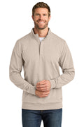 TravisMathew Ocean Villa 1/4-Zip – Natural Heather