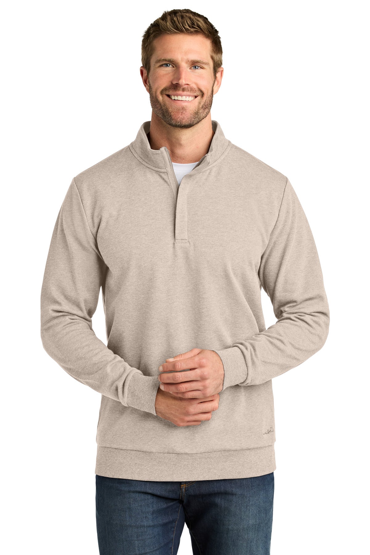 TravisMathew Ocean Villa 1/4-Zip – Natural Heather