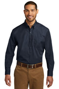 Port Authority Long Sleeve Carefree Poplin Shirt – River Blue Navy
