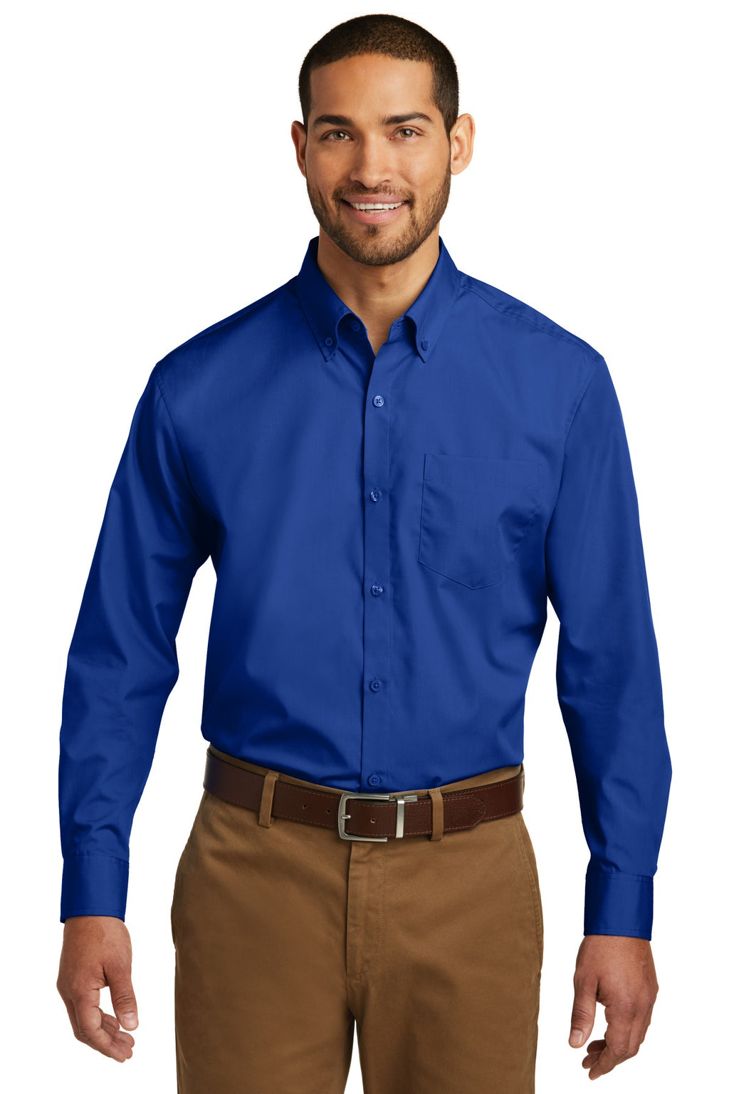Port Authority Long Sleeve Carefree Poplin Shirt – True Royal